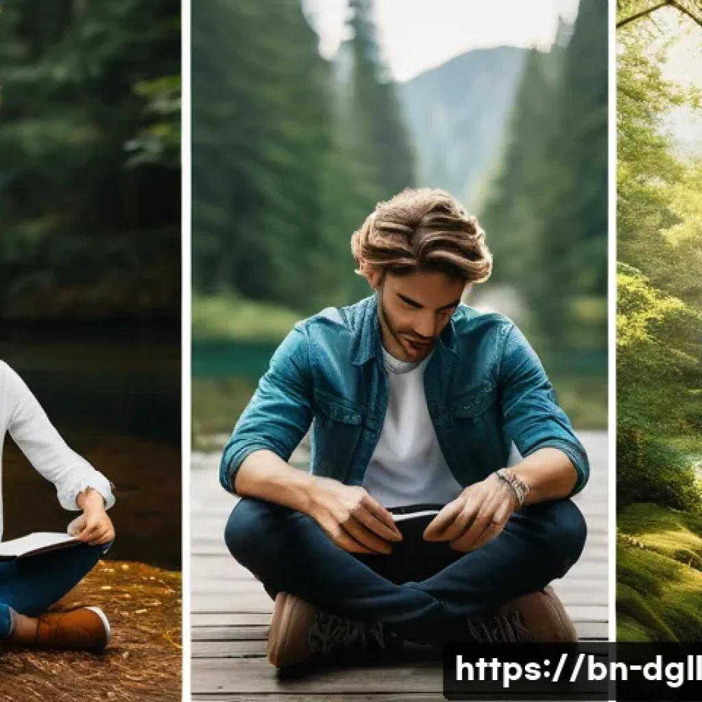 디지털 디톡스 캠프 감정 표현의 중요성 - Here are three detailed image prompts for generation, focusing on the themes of digital detox and hu...