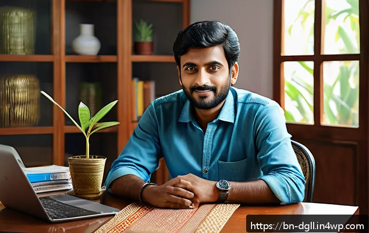 디지털 디톡스 캠프 일상에서의 스크린 타임 줄이기 - A peaceful home office scene showing a Bengali man in casual attire sitting at a desk with a laptop,...